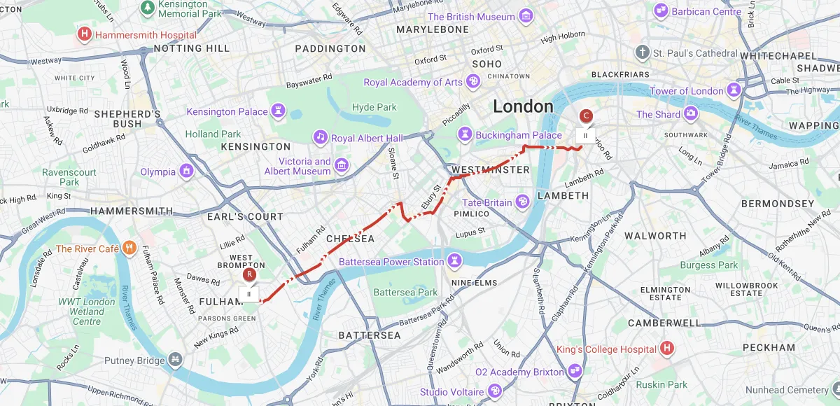 Parcours touristique de la ligne 11 à Londres